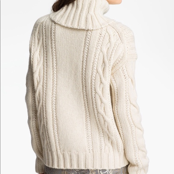 Juicy Couture Cable Turtleneck Wool Sweater - Picture 2 of 8